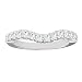 Curved Diamond Band 5/8 Carat (Ctw) White Gold Ring