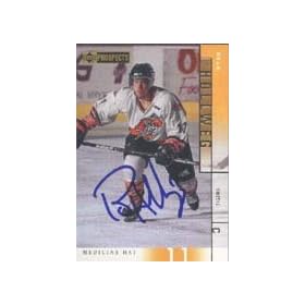 Ryan Hollweg, Medecine Hat Tigers - New York Rangers, 2001 Upper Deck Prospects Autographed Card
