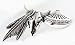Southwestern Handmade Silver Skull Feather Pottery Pin picture