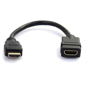 New - 6In HDMI Port Saver Digital Video Cable - HDMIextaa6In