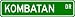 Kombatan Street Sign ~ Martial Arts Gift ~ Aluminum