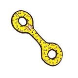 Tuffy &acute; s Ultimate Tug - Of - War Yellow Bone Print Dog Toy For Medium to Large Dogs - B000L4398K