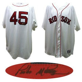 Signed Pedro Martinez Boston Red Sox Jersey MLB Steiner COA Pedro won the 2004 World Series with the Boston Red Sox. Future Hall of Famer. Steiner Sports Certificate of Authenticity and matching holograms. Steiner completed its private signing with Pedro on 9/15/11. Steiner is considered the industry standard for sports autographs. Jersey is also MLB Authenticated. Comes with a unique Major League