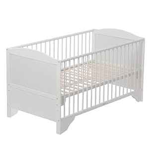 Osann Babybett weiss 140 x 70 cm umbaubar
