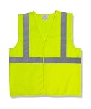Class II Lime Solid Safety Vest- Silver Tape