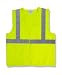 Class II Lime Solid Safety Vest- Silver Tape