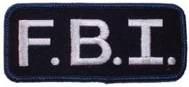 USA Emergency Service Embroidery Iron on Patch - Police Security - White Text FBI