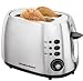 Hamilton Beach Two-slice Toaster Smudgeproof Brushed Finish Slide-out Crumb Tray Toast Boost
