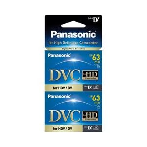 Panasonic AY-DVM63HD2 MiniDV Cassette (63 Minute, Hang Tab) by 