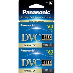 Panasonic AY-DVM63HD2 MiniDV Cassette (63 Minute - Hang Tab)