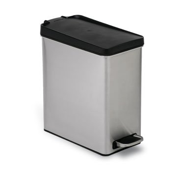 simplehuman 2-3/5-Gallon Profile Trash Can, Polished Stainless