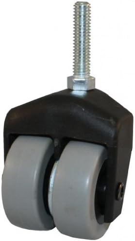 Jacob Holtz 205-2XTPR-29 X-Caster, low profile caster, thermoplastic rubber dual wheel small caster (Set of 4)