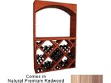 Wine Cellar Innovations Natural Premium Redwood Diamond Bin below Arch 34x45x12-in.