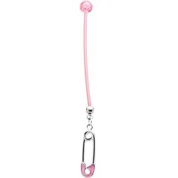 Pretty Pink Safety Pin Pregnant Belly Ring