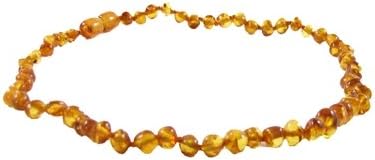 Genuine Baltic Amber Baby Teething Necklace, Anti-Inflammatory, Reduce Drooling &amp; Teething Pain Relief - (Honey, 12in)