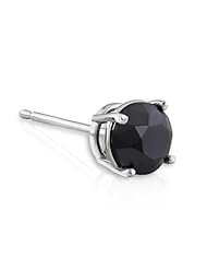 14k White Gold Black Diamond Stud Earrings (0.95 Cttw)