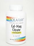 Cal-Mag Citrate With Vitamin D By Solaray, 180 Capsules