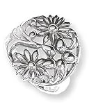Boma Silver Floral Oval Ring