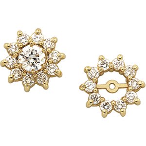 14K Yellow Gold Diamond Earring Jackets – 0.30 Ct.