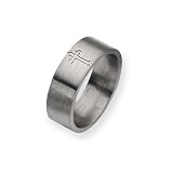 Titanium, 8mm Budded Cross Band