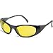 Crews Frostbite 2  Safety Glasses with Frost Black Frame - Amber