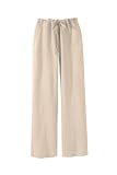 Spiegel Spiegel Signature Washed Linen Collection:Wide Leg Drawstring Pants