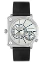 Giordano Men's Dual Time Black Leather Watch #1378-02