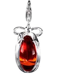 SilveRado(tm) VRG155-5 Verado Murano Glass Russian Red Bead / Charm