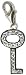 Chrysalis Sterling Silver Ladies Cubic Zirconia Key Charm