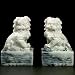 Marble Fu Dogs  3.5 Feng Shui Figurines for Home and Office Protection
