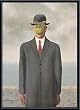 Art Poster Metal Framed Print - The Son of Man - Artist: Rene Magritte- Poster Size: 27 X 19