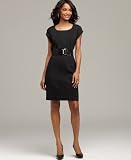 Style&co. Petite Dress, Short Sleeve Belted Sheath