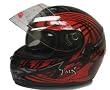 Red Tribal Dual Visor Full Face Motorcycle Street Sport Helmet DOT (XLarge)