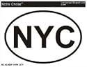 New York City Oval Bumper Sticker