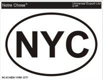 New York City Oval Bumper Sticker