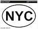 NEW YORK CITY Oval Bumper Sticker