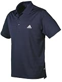 Mens Adidas Performance Textured Solid short sleeve Golf Polo Shirt Dark Navy