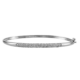 14k White or Yellow Gold Pave Diamond Bangle Bracelet (1 2 cttw, H-I Color,... by Amazon.com Collection