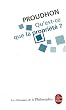 Qu'est-ce que la propri�t� ?
