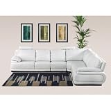 Milano 4PC Sectional with Headrests in White - Diamond Sofa