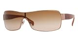 VERSACE EYEWEAR - VERSACE 2071 105/213 ORANGE/BROWN GRADIENT SHIELD SUNGLASSES