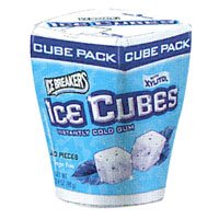 Ice Breakers Ice Cubes Sugar Free Gum, Peppermint, 3.24-Ounce Containers (Pack of 4)