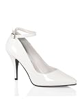 Sexy White Ankle Strap Pump - 5