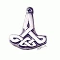 Thors Hammer Knotwork Medium - Pewter Pendant (1-3/16" high)