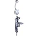 Crystalline Gem MACHINE GUN Dangle Belly Ring