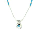 Sterling-silver Southwestern Bear Paw Liquid Silver Pendant-necklaces