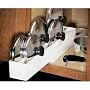 Cabinet Organizer - Sliding Lid Rack (White) (3.5"h x 3.25"w x 22"d)