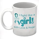 I Fight Like A Girl - Ovarian Cancer Awareness Mug