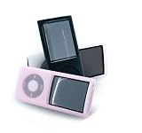3 x Tuff-Luv Slim&Lite Silicone skin case cover for (Ipod Nano 4th Gen 8GB/16GB) - (Black/Clear/Pink)