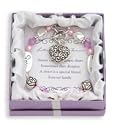 Clearly Charming Sister, Friend, Forever Silver & Crystal Expressively Yours Bracelet